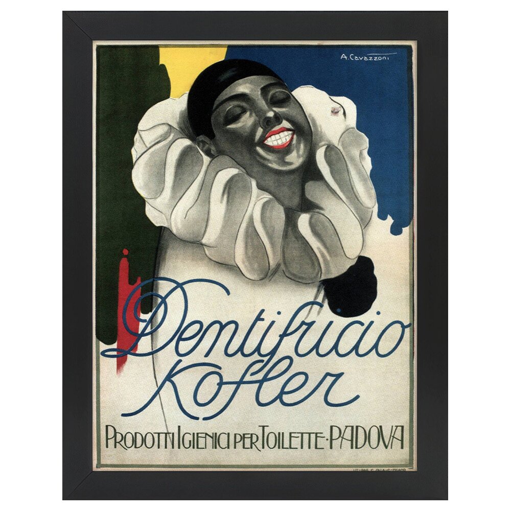 Leinwandbild Vintage Advertising Poster Dentifricio Kofler