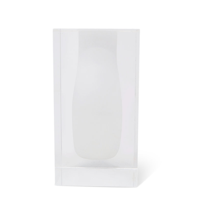 Double vase intérieur en cristal à double paroi, Blanc