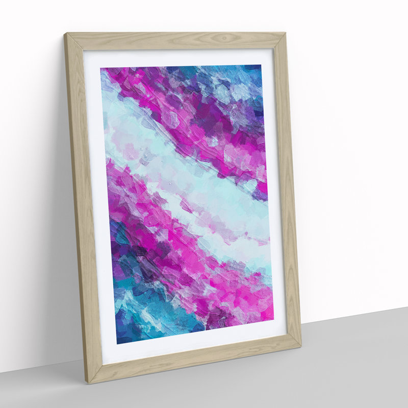 Temptations Of The Sea Abstract - Wall Art, 66cm H x 48cm W, Oak Framed Paper, White