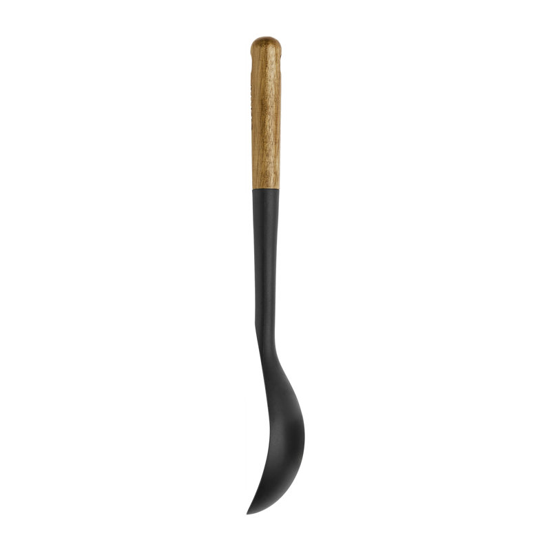 Cuillère de service en silicone avec poignée en bois Staub