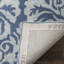 Tapis bleu marine / gris en laine / viscose / coton touffeté à la main Domingues-1024430192