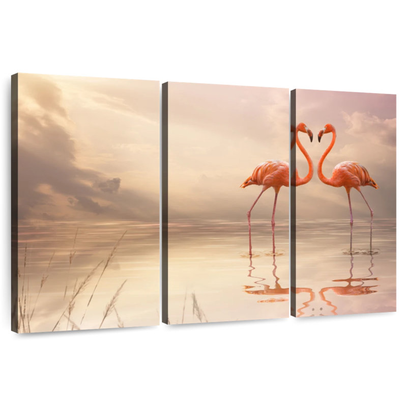 Flamants roses Brampt Love, H 24 po x l 38 po