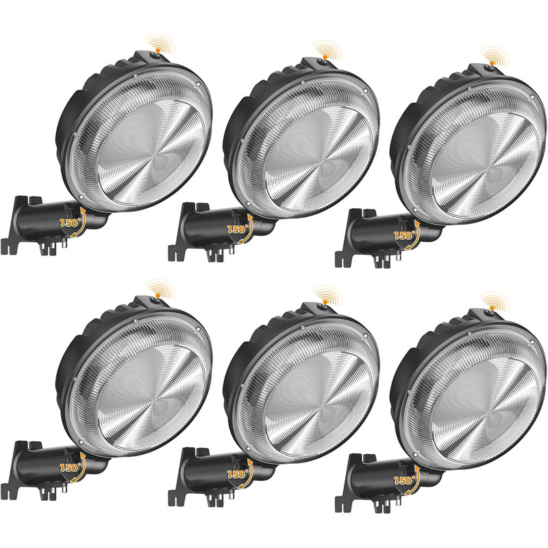 6 Pack 200W LED Barn Light Outdoor Area Security Light IP66 6500K Daylight For Yard Street Farm Garden Garage