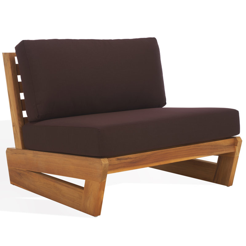 Brazilian Teak Patio Chair, Dark Brown