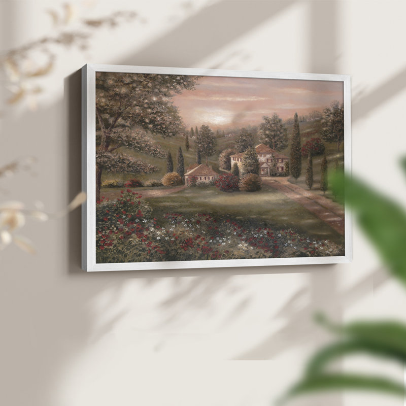 Evening in Tuscany II - Reproduction encadrée - Restickable, H 22 po x l 28 po, Blanc
