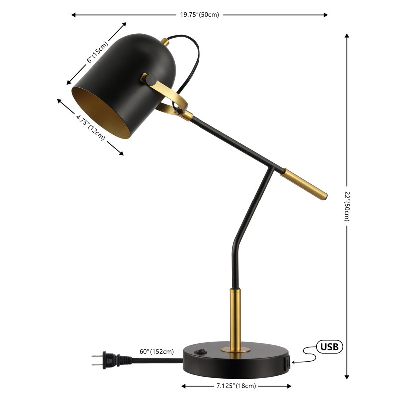 Channie Metal USB Desk Lamp