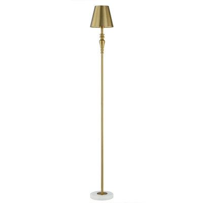 Lampe sur pied 64 "avec abat-jour en métal Salem, or