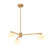 Priella Mid-century Brass Ellipse Glass Chandelier-1001720068-1001720071