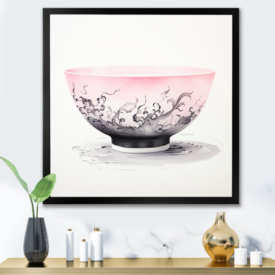 «Pink Chinese Teacup Delight III», art mural Chine