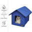 Maison pour chat chauffée - Lit pour chat à double porte avec toit à fermeture à glissière, coussin chauffant pour animal de compagnie et housse en sherpa - pour garage, porche, grange ou sous-sol par PETMAKER-78667972