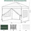 Gazebo 3 X 3 M, Folding Gazebo With Side Walls, Waterproof, Stable, Winterproof, Outdoor Garden Gazebo, Party Tent, Garden Tent, Height Adjustable, Uv Protection, Metal Frame-246813036