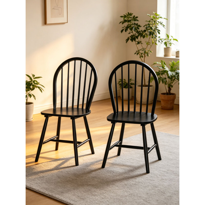 Ensemble de 2 chaises 36 po H, Noir