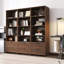 Bibliothèque avec tiroirs de 70,87 po de hauteur, 4 tablettes, moderne, bureau à domicile, salon, bureau