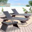 Chaise longue inclinable 78 po avec table Kiaura
