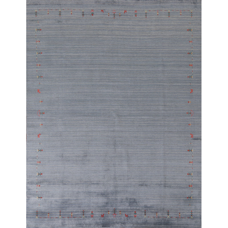 Tapis oriental rayé Gabbeh 8 x 10