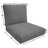 Eddie Bauer Outdoor Lounge Chair Cushion, Sunbrella Fade & Water Resistant for Outdoor Lounge Chairs & Deck Recliners, 26"W x 26"D, 5" thick; Back 26"W x 20"H, 5" thick, Reversible, Cast Slate-18066158-92686487