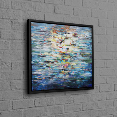Modern Water Reflection Abstract Art Print on Contemporary Canvas for a Unique Touch of Elegance in Your Living Space
