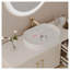 Meuble-lavabo autoportant moderne 47,2 po avec vasque en céramique, pieds en acier inoxydable doré et armoire de rangement