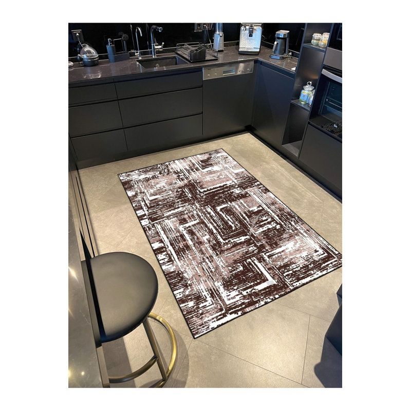 Decorative Machine Washable Rug, Runner 2'6" x 9'10" Rug Pad Included