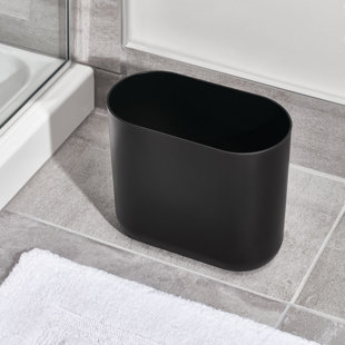 Ensemble de 2 petites poubelles de salle de bain ovales en plastique iDesign (Ensemble de 2)