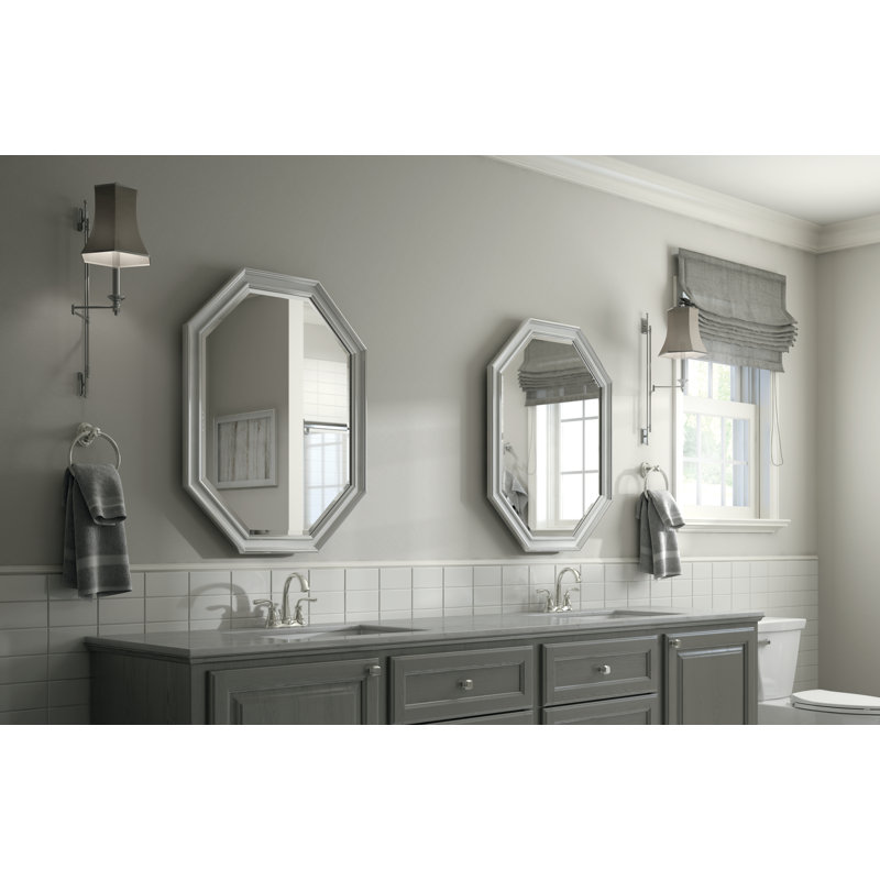 Miroir de salle de bain moderne et contemporain, 34,25 po x 26,26 po