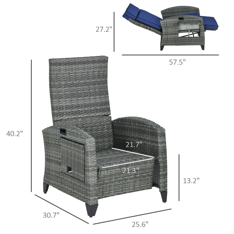 Méridienne inclinable, Fauteuil inclinable de patio