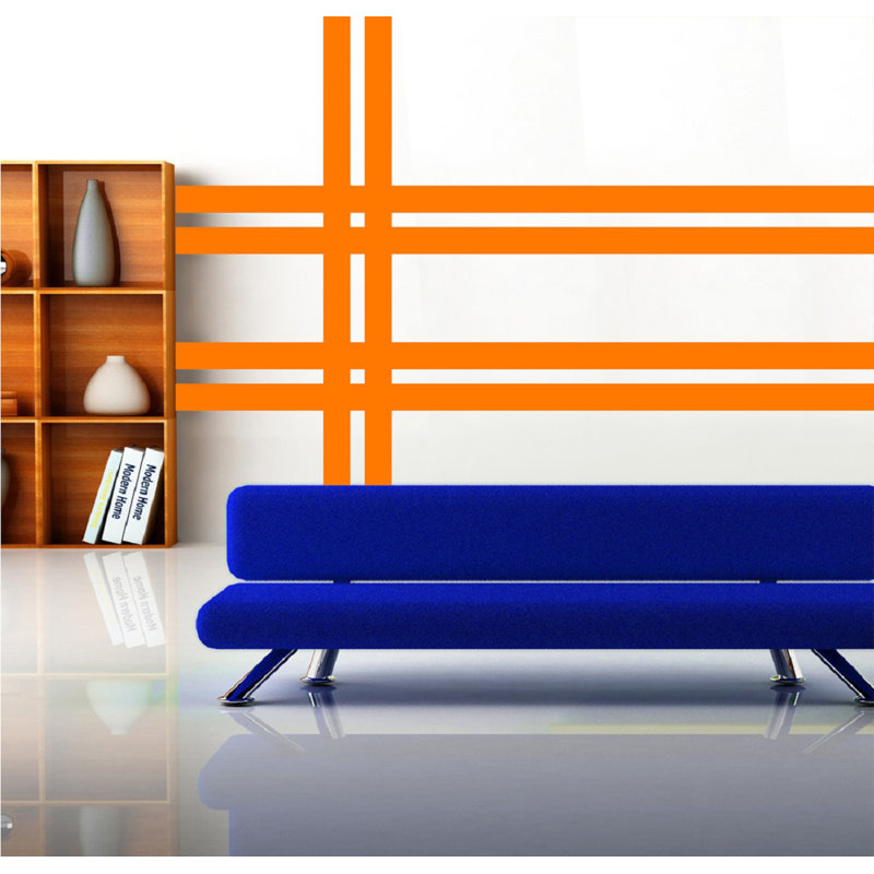 Adhésif décoratif rayures simples, Spiritueux orange