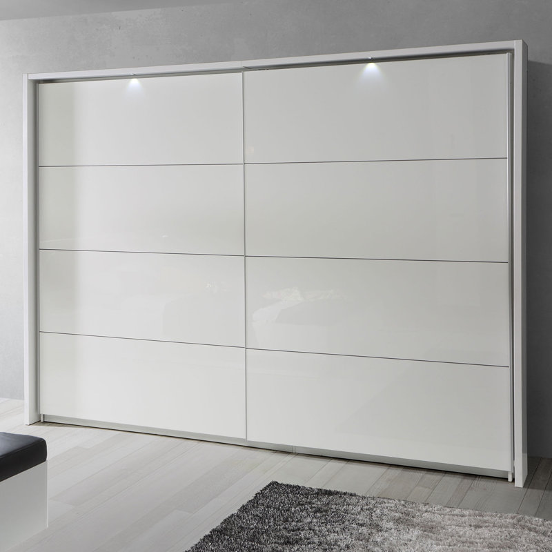 Dikran 2 Door Manufactured Wood Wardrobe, White