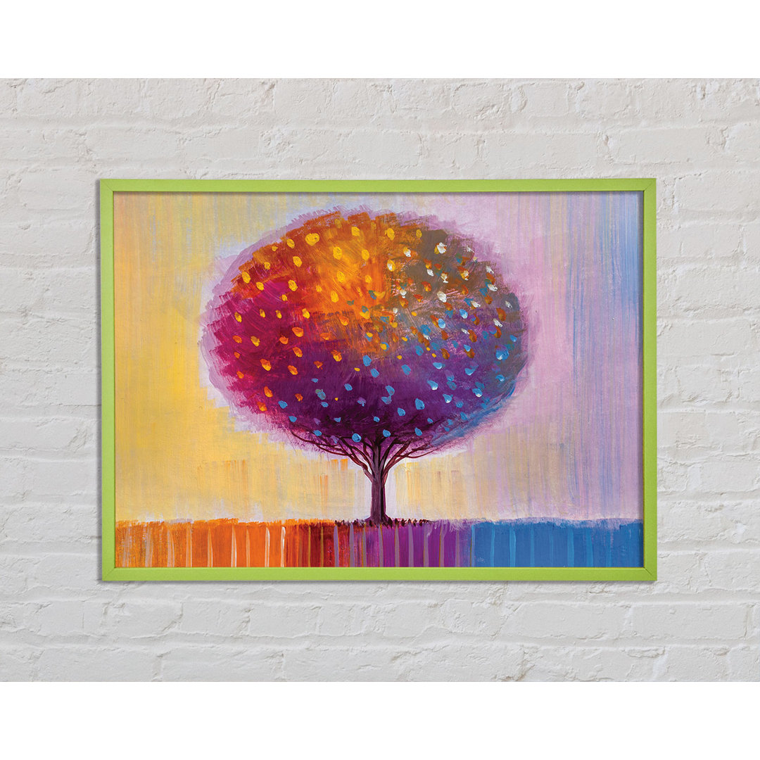 Vinco Stunning Round Tree Rainbow - Einzelner Bilderrahmen Kunstdrucke