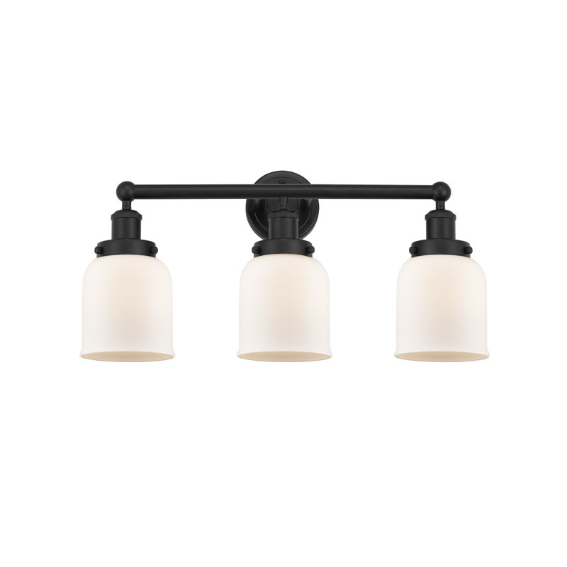 Éclairage de salle de bain à intensité variable à 3 lumières Armoni, Noir mat, Blanc mat