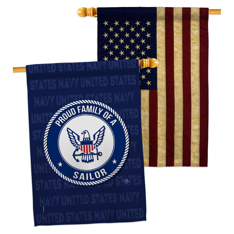 Drapeau de maison en polyester à 2 côtés 40 x 28 po