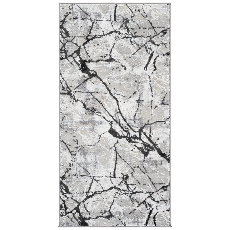 Metzger Abstract Indoor Rug, Rectangle 2' x 4'
