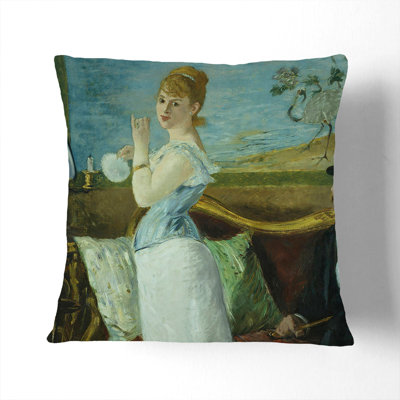 Nana By Edouard Manet Square Throw Cushion