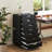 7-Drawer Chest Mobile File Cabinet Vertical Filing Organizer with Lockable Wheels Black-940776923