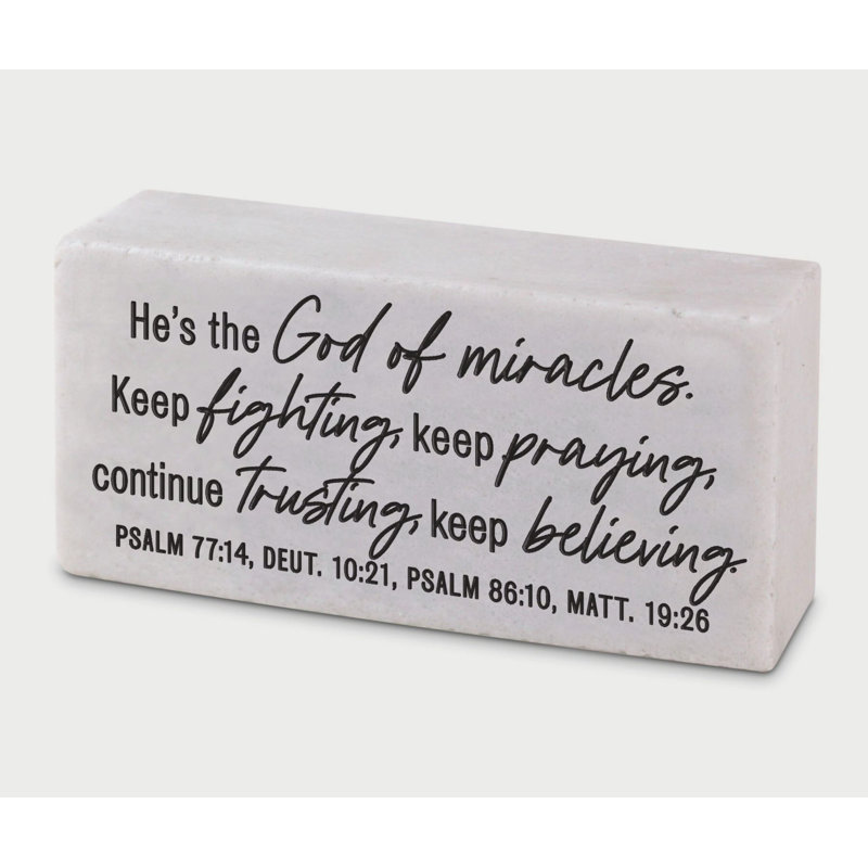 Scripture Block He Is God Of Miracles