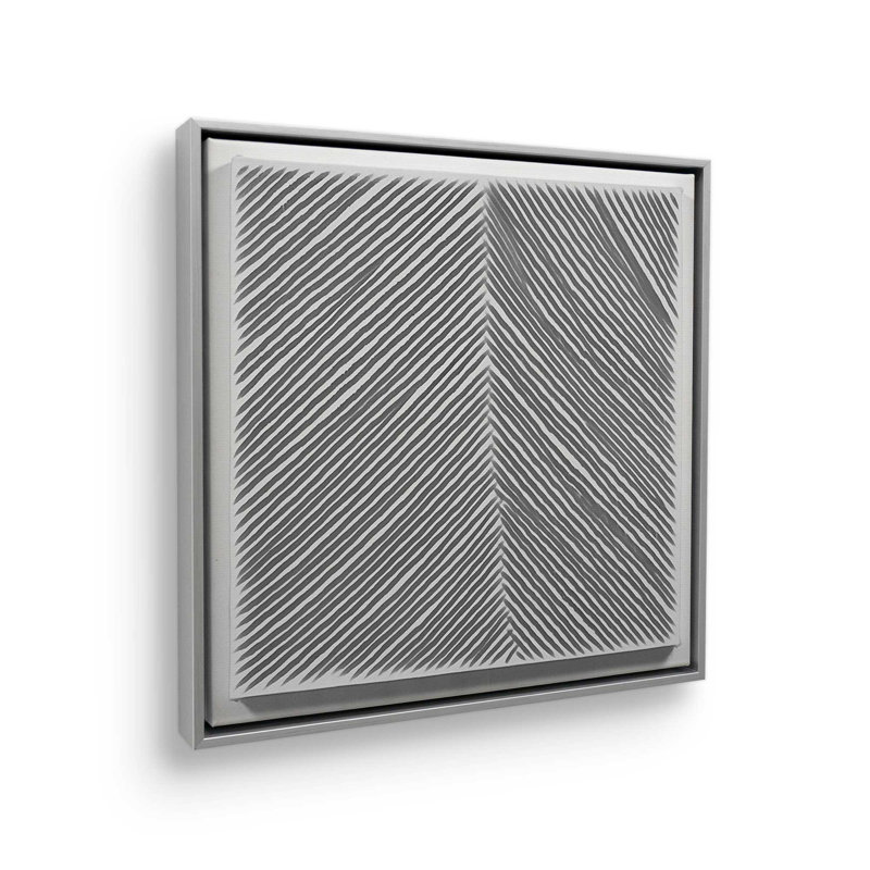 Linear Illusion IV Canvas Print, Polished Chrome Floater Framed, 24.75" H x 24.75" W x 1.75" D