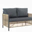 New Comming Patio 4 Pieces Brown PE Wicker Sofa Set with Grey Cushion