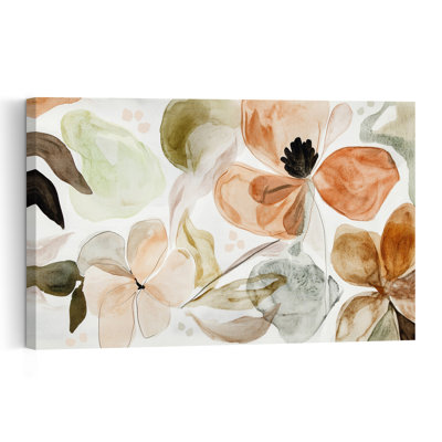 Whispering Petals Abstract Contemporary Modern Flower Nature Wall Art Print