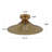 Cone Semi-Flush Mount in Brushed Gold