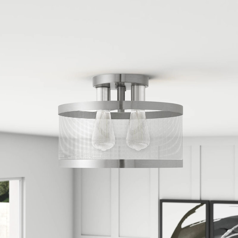 Emilia Flush Mount, Brushed Nickel