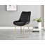 Palermo Velvet Modern Dining Chairs with Tapered Metal Legs & Quilted Diamond Stitching-2145800068-2027517384