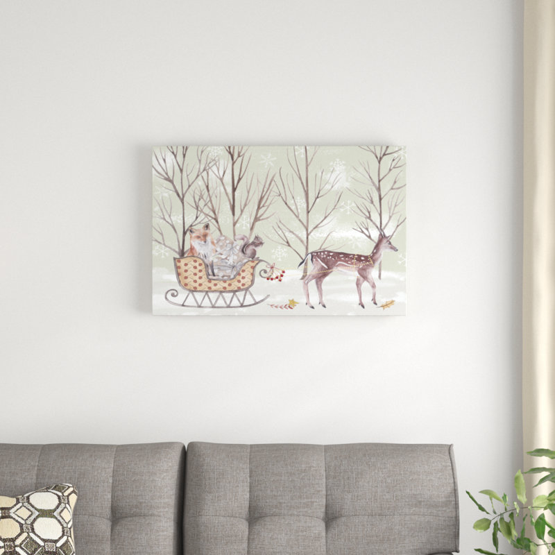 «Christmas Time I» par Melissa Wang - impression sur toile tendue, H 20 po x l 30 po