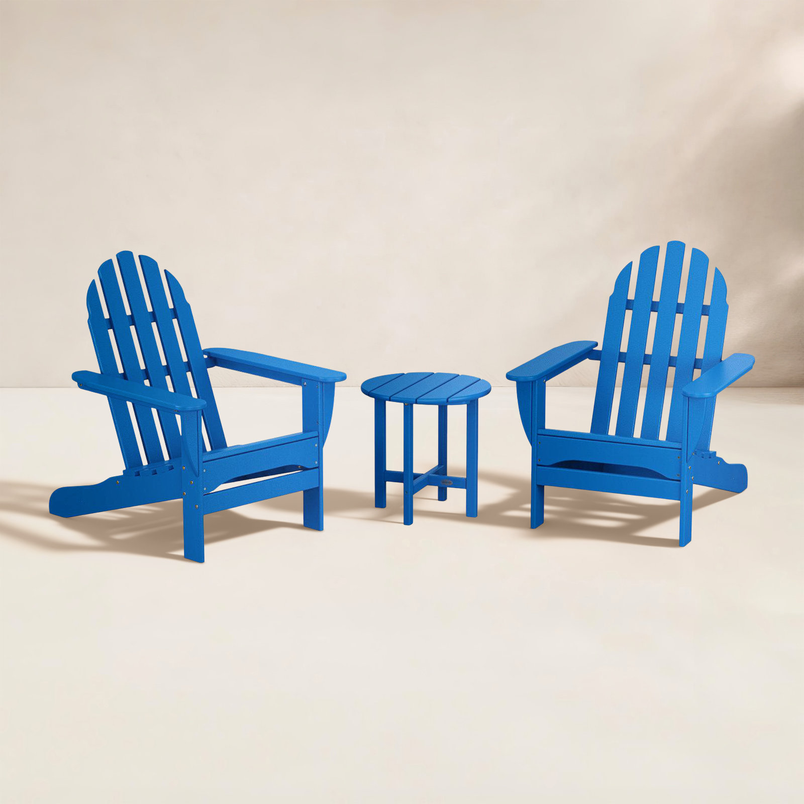POLYWOOD® Classic Adirondack 2-Person Patio Seating Group, Pacific Blue