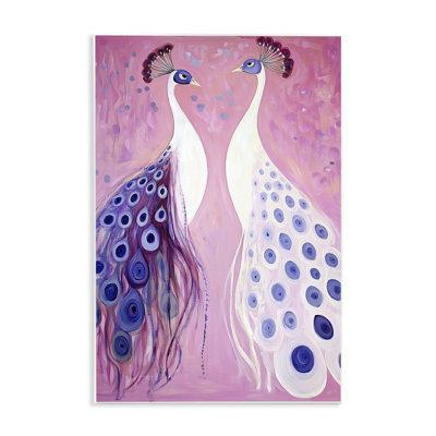 Plaque murale Feather Coats Peacocks, design par Annabelle Hall