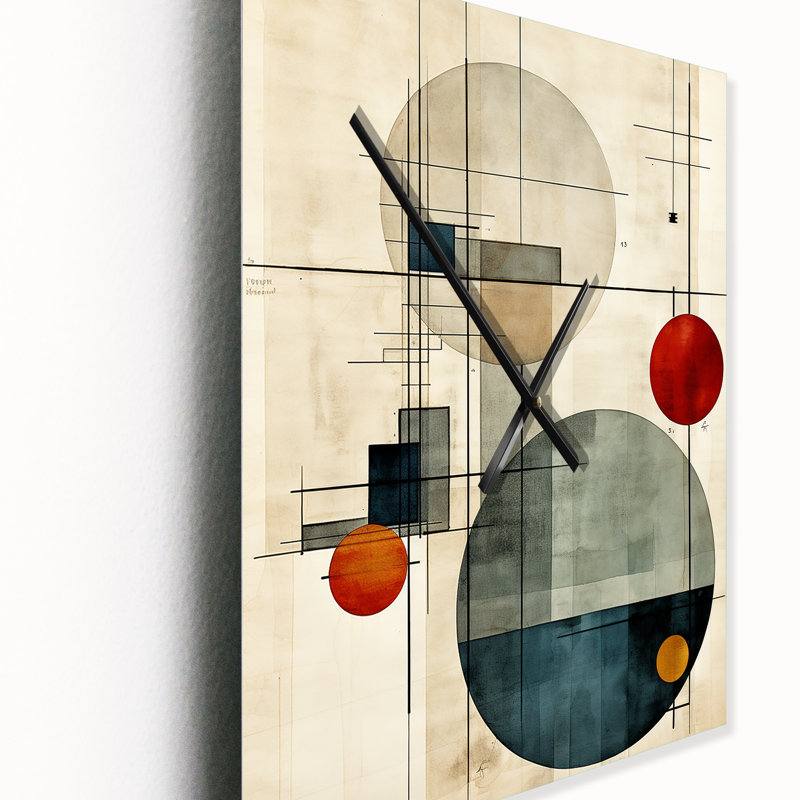 Deconstructed Moon Phases Retro Minimal I - Transitional Wall Clock Oversized, Small