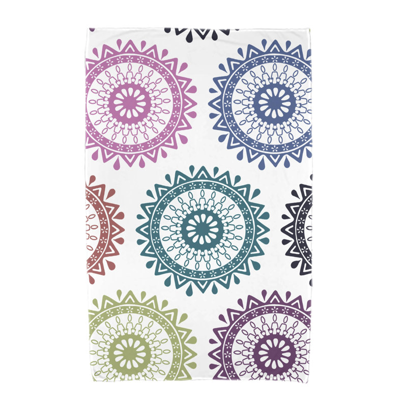 Serviette de plage à imprimé Groovy, Bleu sarcelle