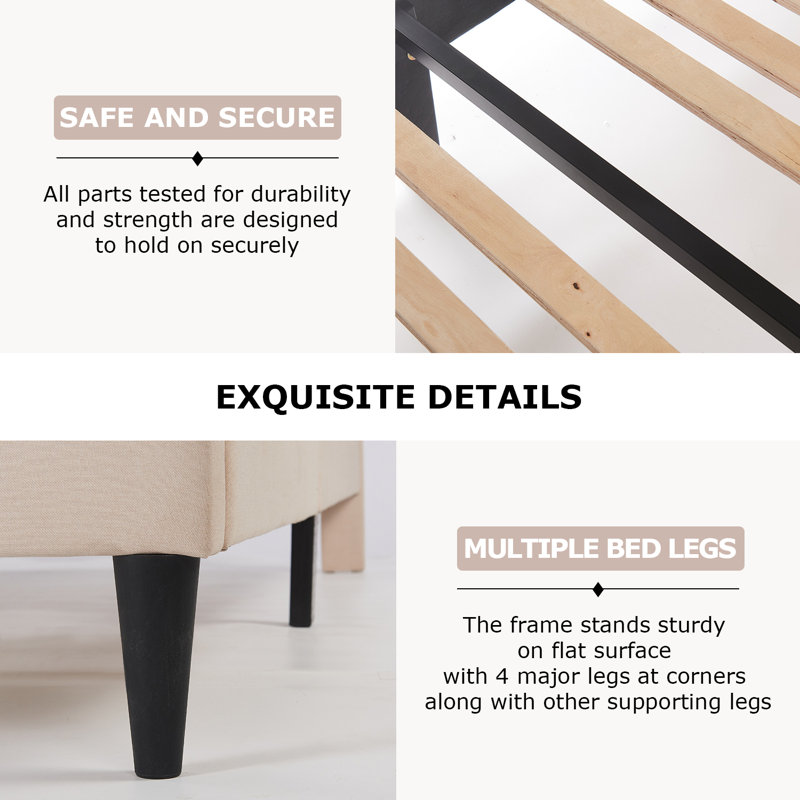 Upholstered Bed, Queen
