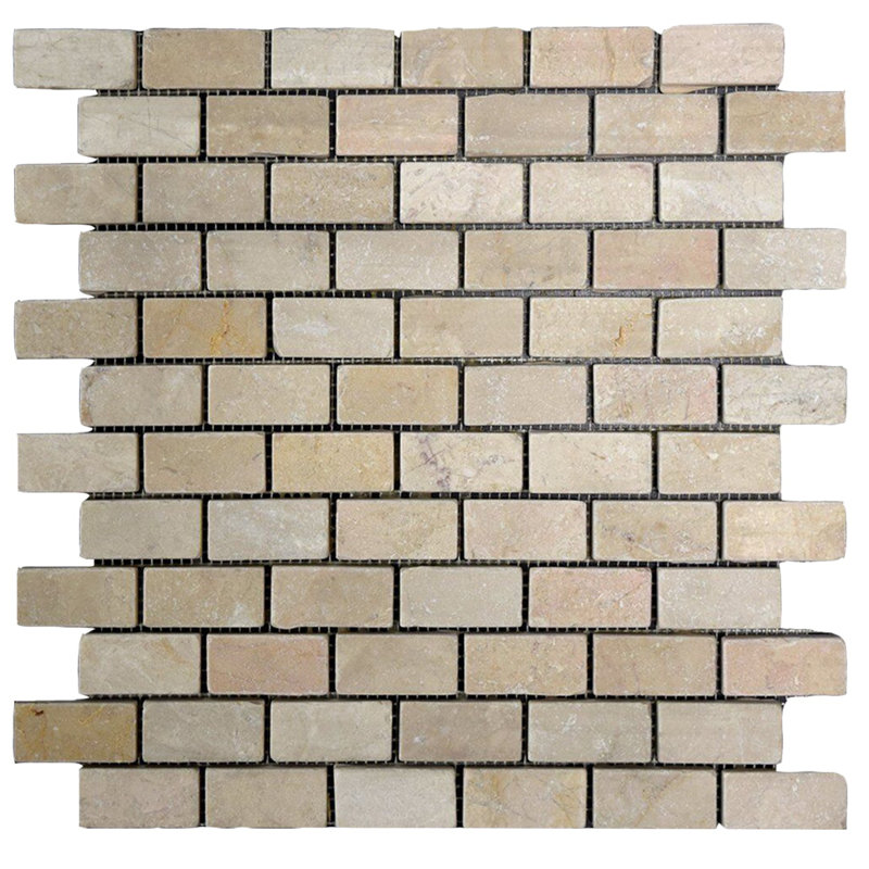 Carreau de mosaïque en marbre et brique