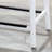 30" Bar Stool, White Finish, Black Leather Seat