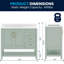Ensemble de meuble-lavabo simple 36 po avec lavabo, armoire, tablette de rangement ouverte et tiroirs de rangement Caniya-1045739433-1045739435-1030700855